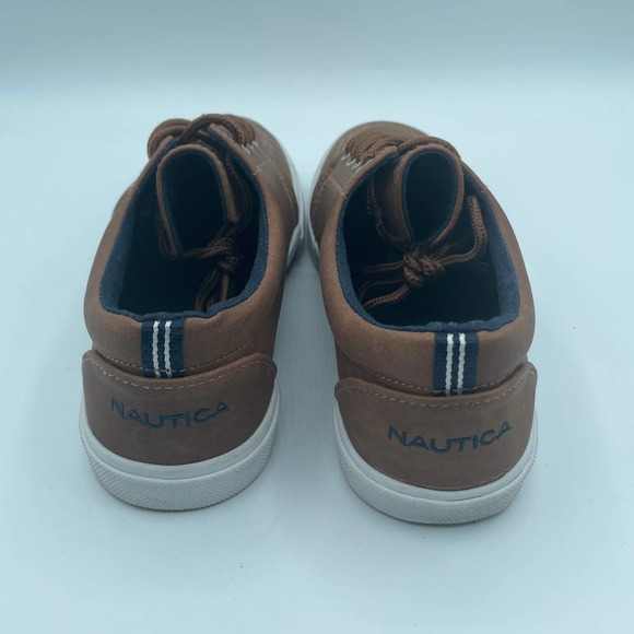 Nautica Big Kids Berrian Moc Toe Sneakers Brown Size 3 - Picture 3 of 5